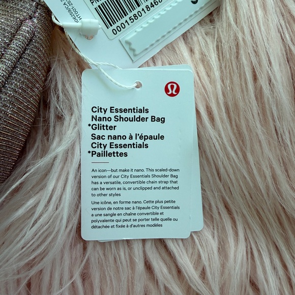 lululemon City Essentials Pink Glitter Nano Bag BNWT - Picture 5 of 6